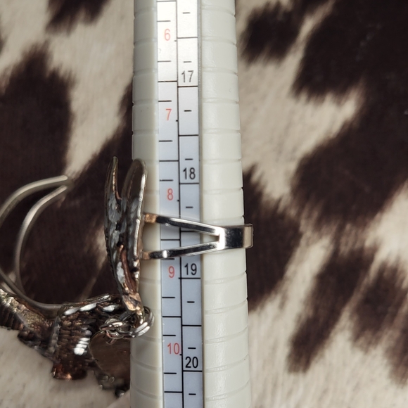 Silver and Bronze Eagle Ring Bracelet - Picture 4 of 9